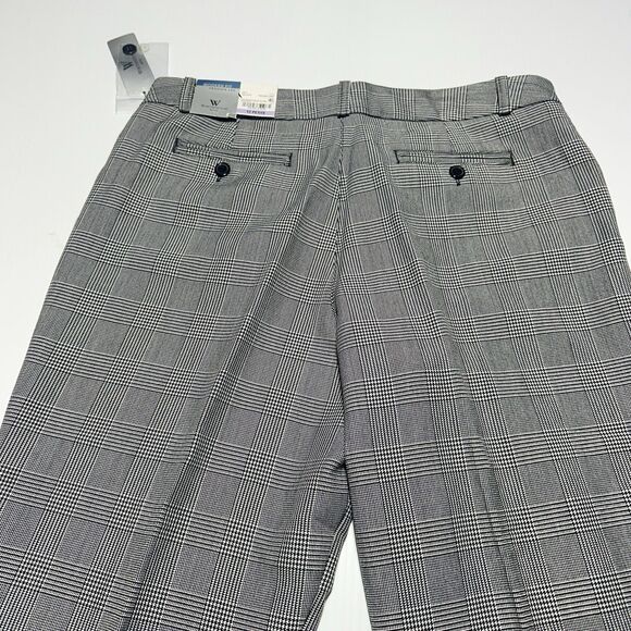 Worthington Modern Fit Pants Size 12 P Petite Houndstooth Plaid Trousers NWT - Picture 7 of 11